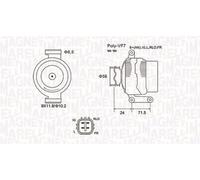 Alternador con polea de rueda libre 063732029010 MAGNETI MARELLI para TOYOTA