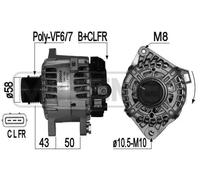 Alternador con polea de rueda libre 209004A ERA para KIA K2500 Caja/Chasis