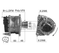 Alternador con polea de rueda libre 210231A ERA para VW FORD AUDI SEAT SKODA