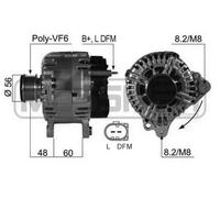 Alternador con polea de rueda libre 210469A ERA para VW SEAT SKODA AUDI