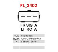 Alternador con polea de rueda libre A6655PR AS-PL para MAZDA FORD VOLVO
