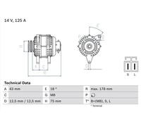 BOSCH 0 986 045 611 Alternador
