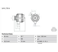 Generador trifásico BOSCH 0 986 045 891