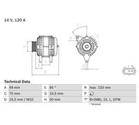 Bosch 986041810 Alternador