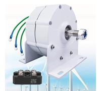Alternador de imán permanente, generador sin engranajes de 6000 W a 12000 W con rectificador para turbinas de viento y agua, sistema de control de 48 V