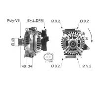 Alternador EB117Q CAL10140GS CAL10140 301701RIV 301701RIH AX6089 012 154 59 02