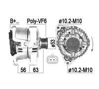 Messmer Generador De Luz 100A 14V Para Opel Meriva B Monovolumen