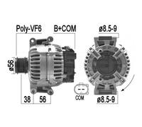 Alternador EB1324Q CAL10378 8EL 738 212-451 06H 903 016 LX A0271 302007RIV