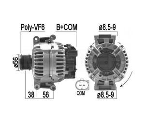 Alternador EB1324Q CAL10378 8EL 738 212-451 06H 903 016 LX A0271 302007RIV