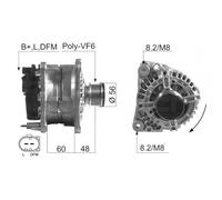 ALTERNADOR EB200Q 038 903 024 D 038 903 024 A 038 903 023 R 038 903 023 L A0127