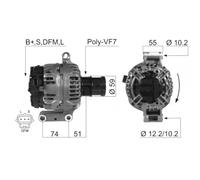 ERA Generador De Luz 124A 14V Para Ford Transit Pritsche/Fahrgestell 2.4