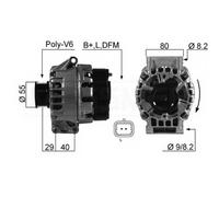 ERA Generador 75A 14V para Renault Megane Scenic 1.6 16V 1.4