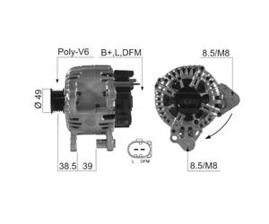 ALTERNADOR EB462Q 03C 903 023 D 0 986 045 320 301817RIH 301817RIB 437456 A0181