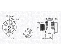 Alternador MAGNETI MARELLI 100A - 063731223010
