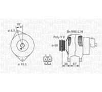 Alternador MAGNETI MARELLI 100A - 063731521010