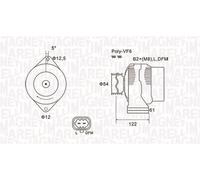 Alternador MAGNETI MARELLI 100A - 063732005010