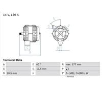 BOSCH Alternador (Ref: 0 986 047 210)