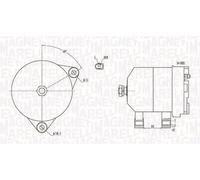 Alternador sin polea 063731913010 MAGNETI MARELLI para PEUGEOT CITROËN IVECO