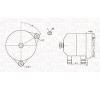 Alternador sin polea 063731915010 MAGNETI MARELLI para PEUGEOT CITROËN IVECO