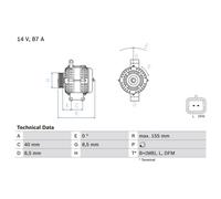 Alternador trifásico BOSCH 0 986 042 720