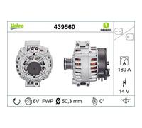 VALEO Alternador para BMW: SÃ©rie 3, SÃ©rie 5, SÃ©rie 1, SÃ©rie 7, SÃ©rie 6 & ALPINA: D3 (Ref: 439560)