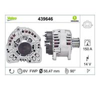 Alternador Valeo 439646 Valeo Origins New Oe Technology para Renault Dacia