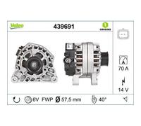 Alternador Valeo 439691 Valeo Origins New Oe Technology para Citroën Fiat Naza