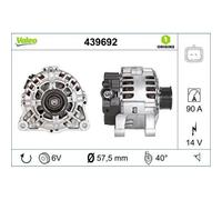Alternador Valeo 439692 Valeo Origins New Oe Technology para Citroën Fiat Lancia