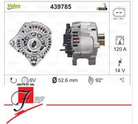 Alternador Valeo 439785 120A - A1329060026 Smart Fortwo 451 Del 2007 Al 2024