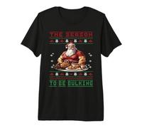 Alternativa al suéter navideño Feo de Papá Noel Powerlifer Camiseta Premium