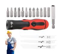 Alternativa manual, pequeña de alcance mutuo, reemplazo 'adaptador de tura alternativa con brocas y sierras | Juego de herramientas destornillador para la familia, accesorios para poda de madera