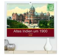 Altes Indien um 1900 (hochwertiger Premium Wandkalender 2026 DIN A2 quer), Kunstdruck in Hochglanz: Ein Kalender mit Reprofotografien antiquarischer Ansichtskarten aus dem alten Indien um 1900