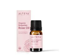 Alteya USDA Aceite de rosa búlgaro orgánico Rosa Damascena Otto Mezcla de aceites esenciales multiusos Excelente para aromaterapia, fragancia, cuidado de la piel y terapia de masaje 10 ml