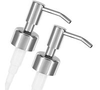 ALTGLAS Dispensador de Jabón 'Budapest' - 2 Piezas de Bomba/Dosificador de Repuesto con Rosca de 28 mm en Acero INOX (Plateado)