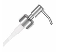 ALTGLAS Dispensador de Jabón 'Budapest' - Bomba/Dosificador de Repuesto con Rosca de 28 mm en Acero INOX (Plateado Cepillado)