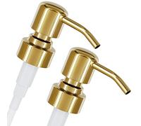 ALTGLAS Dispensador de Jabón 'Zagreb' - 2 Piezas de Bomba/Dosificador de Repuesto con Rosca de 28 mm en Acero INOX (Oro)