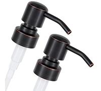 ALTGLAS Dispensador de Jabón 'Zagreb' - 2 Piezas de Bomba/Dosificador de Repuesto con Rosca de 28 mm en Acero INOX (Aceite de Cobre Frotado)