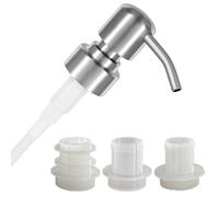 ALTGLAS Dispensador de Jabón 'Zagreb' - Bomba/Dosificador de Jabón de Acero Inoxidable con Juego de Juntas por Jabonera Upcycling por Botellas de 18-23 mm (Plateado Cepillado)