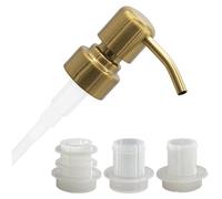 ALTGLAS Dispensador de Jabón 'Zagreb' - Bomba/Dosificador de Jabón de Acero Inoxidable con Juego de Juntas por Jabonera Upcycling por Botellas de 18-23 mm (Oro Cepillado)
