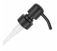 ALTGLAS Dispensador de Jabón 'Zagreb' - Bomba/Dosificador de Repuesto con Rosca de 28 mm en Acero INOX (Negro)