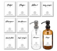 ALTGLAS Pegatinas impermeables para dispensador de jabón, juego de 8 etiquetas para botellas medianas a grandes (8,2 x 6,35 cm)