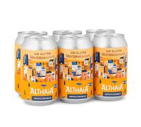 Althaia Mediterranean Lager Ahumada - Cerveza Artesana Estilo Smoked Lager - Lata 33cl - 5,2% Vol - Refrescante y con Toques Ahumados (Pack 12 Latas, 12, unidad)