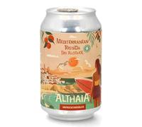 Althaia Mediterranean Tostada SIN ALCOHOL y SIN GLUTEN - Cerveza Artesana 33cl - Ámbar, Refrescante y Maltosa - Apta para Celíacos 100% Natural (Pack 12 Latas, 12, unidad)