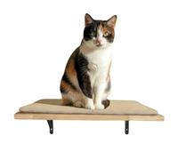 Althea Living Cama de Pared para Gatos en Madera Maciza | Estante Flotante con Alfombrilla de Sisal | Plataforma Colgante para Escalar, Dormir y Rascar | 40 x 25 cm