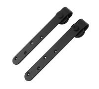 Althwuyu - Juego de herramientas para puertas correderas de madera, juego de rieles compactos para puertas individuales o de bypass