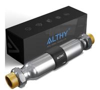 ALTHY WS200 Ablandador de agua alternativa tradicional descalcificador de agua sin sal Sin electrónica, reduce la cal y previene la corrosión por el óxido, acero inoxidable, gran caudal, 10 años de