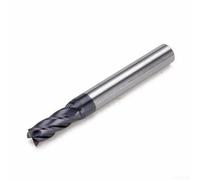 AlTiN - Fresa de extremo de carburo sólido recubierto con 4 dientes para corte y fresado de alto rendimiento de varios materiales duros (10 mm)
