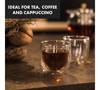 Altino Vasos térmicos de doble pared 250 ml Hechos a mano Vidrio de borosilicato