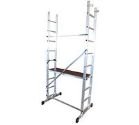 ALTIPESA Escalera - andamio Profesional de Aluminio 2x9 peldaños Multiusos