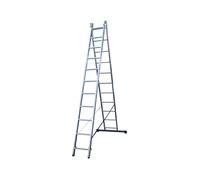 ALTIPESA Escalera Profesional de Aluminio transformable Apoyo-Tijera con Base un Acceso 2 x 12 peldaños Serie bis